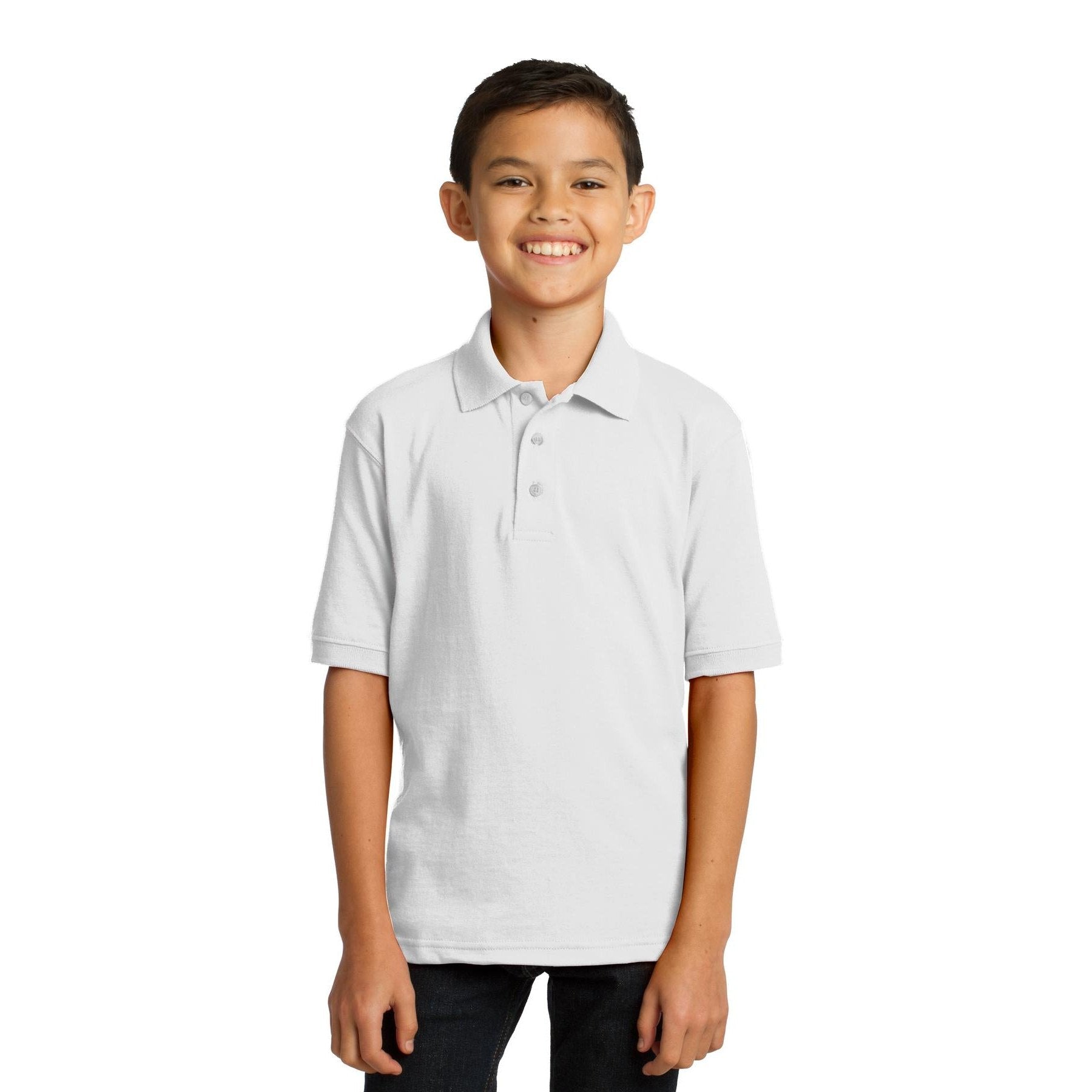 Port & Company-Port & Company® Youth Core Blend Jersey Knit Polo. KP55Y-MedTech-10